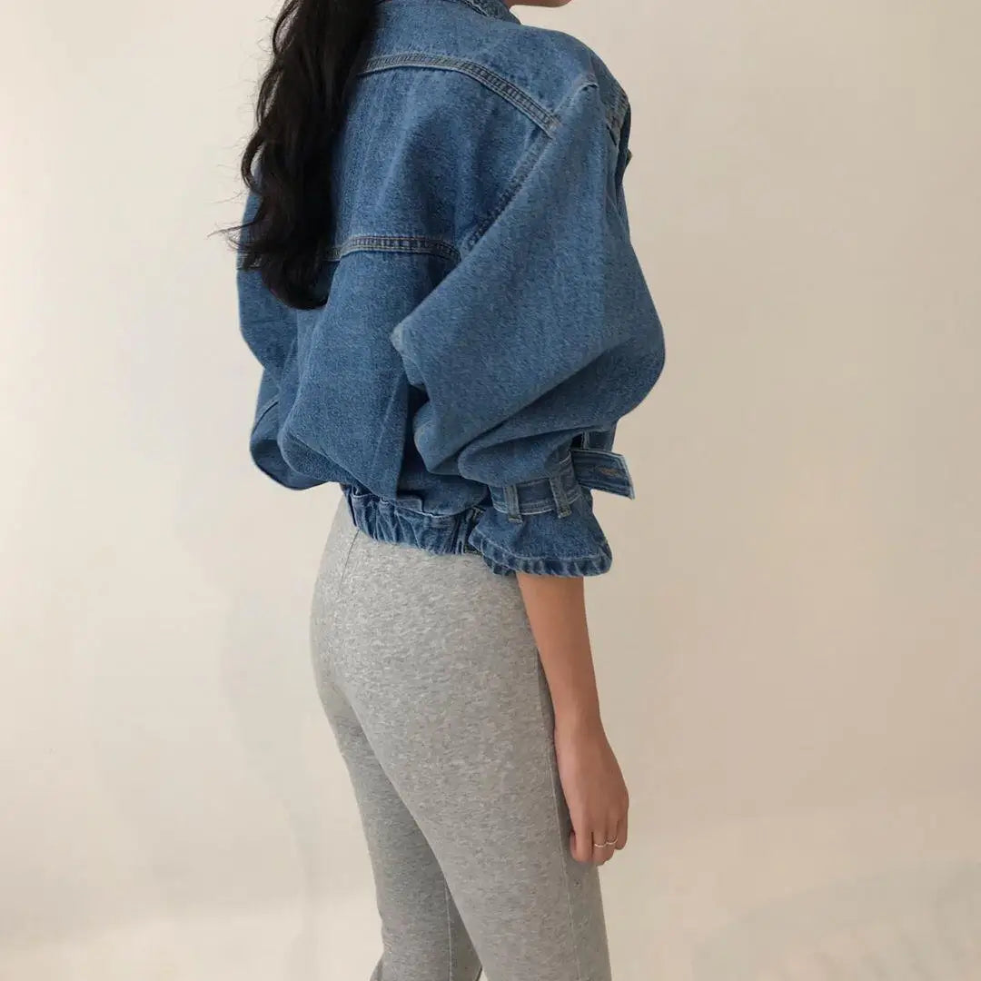 Sexy Y2K Style Denim Shirt Jacket – Cropped Street Fashion for Women