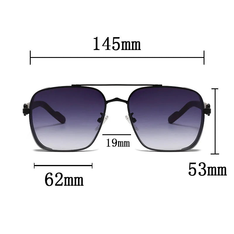 Trendy Vintage Square Sunglasses for Men & Women – Luxe Steampunk Style