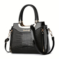 Crocodile Pattern Shoulder Bag – Stylish & Functional Tote for Everyday Use