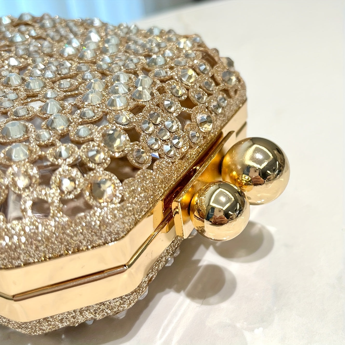 Radiant Crystal-Embellished Box Evening Bag – Perfect for Parties, Banquets & Formal Events