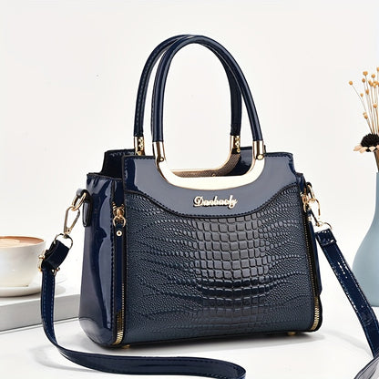 Crocodile Pattern Shoulder Bag – Stylish & Functional Tote for Everyday Use
