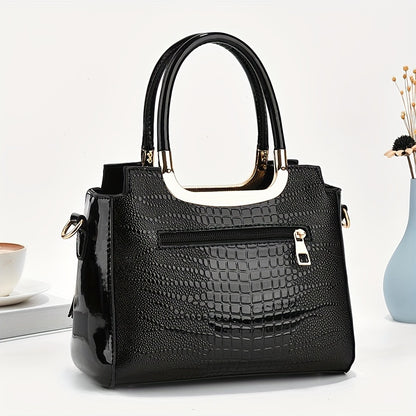 Crocodile Pattern Shoulder Bag – Stylish & Functional Tote for Everyday Use