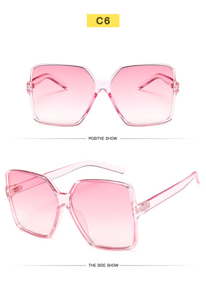 Fashionable Big Frame Gradient Sunglasses – Travel & Driving Ready