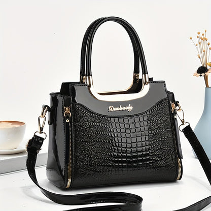 Crocodile Pattern Shoulder Bag – Stylish & Functional Tote for Everyday Use