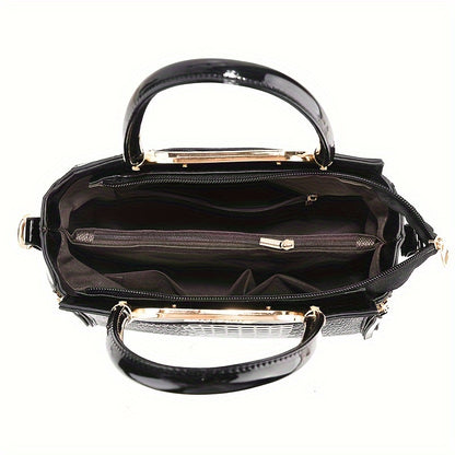 Crocodile Pattern Shoulder Bag – Stylish & Functional Tote for Everyday Use