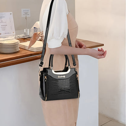 Crocodile Pattern Shoulder Bag – Stylish & Functional Tote for Everyday Use