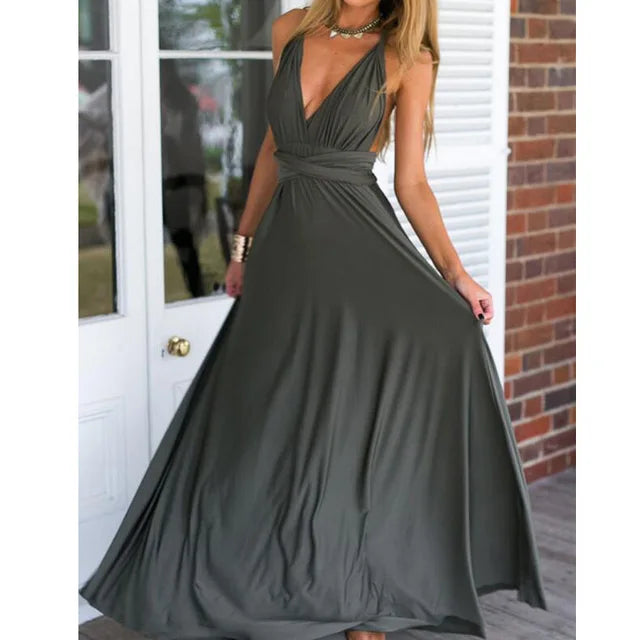 "One Dress, Endless Styles – Convertible Maxi Magic! "