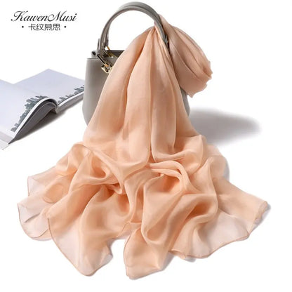 Fimtariah Summer Silk Scarf for Women – Lightweight Long Foulard Femme