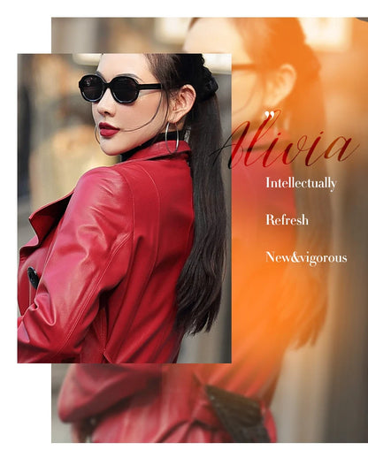 Women’s Autumn Maxi PU Leather Trench – Belted Double-Breasted Luxury Coat