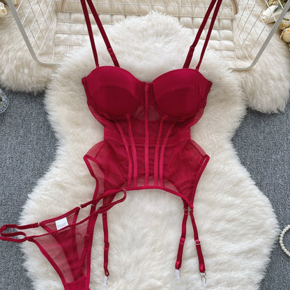 Women’s Erotic Mesh Underwire Bra & Panty Set – CHILLGIO Intimates