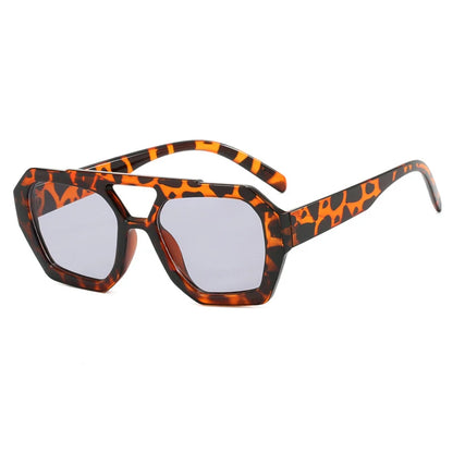 VintEdge Luxe – Square Sunglasses with Double Bridge Design