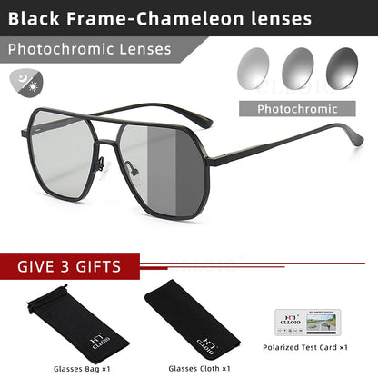 Unisex Aluminum Chameleon Sunglasses – CLLOIO Polarized UV Protection Eyewear