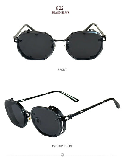 Fashionable Steampunk Sunglasses – Bold Square Frames for a Trendy Look