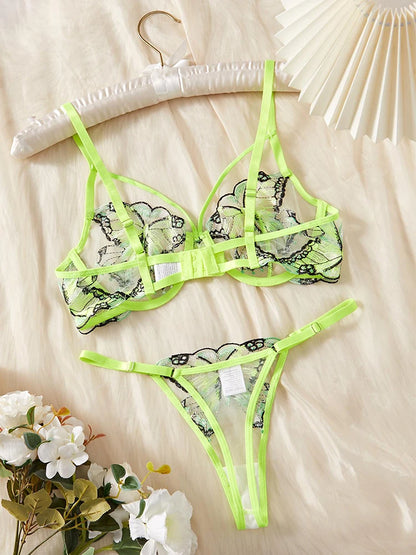 Attractive Embroidery Lingerie Set – Romantic & Sexy Intimate Wear