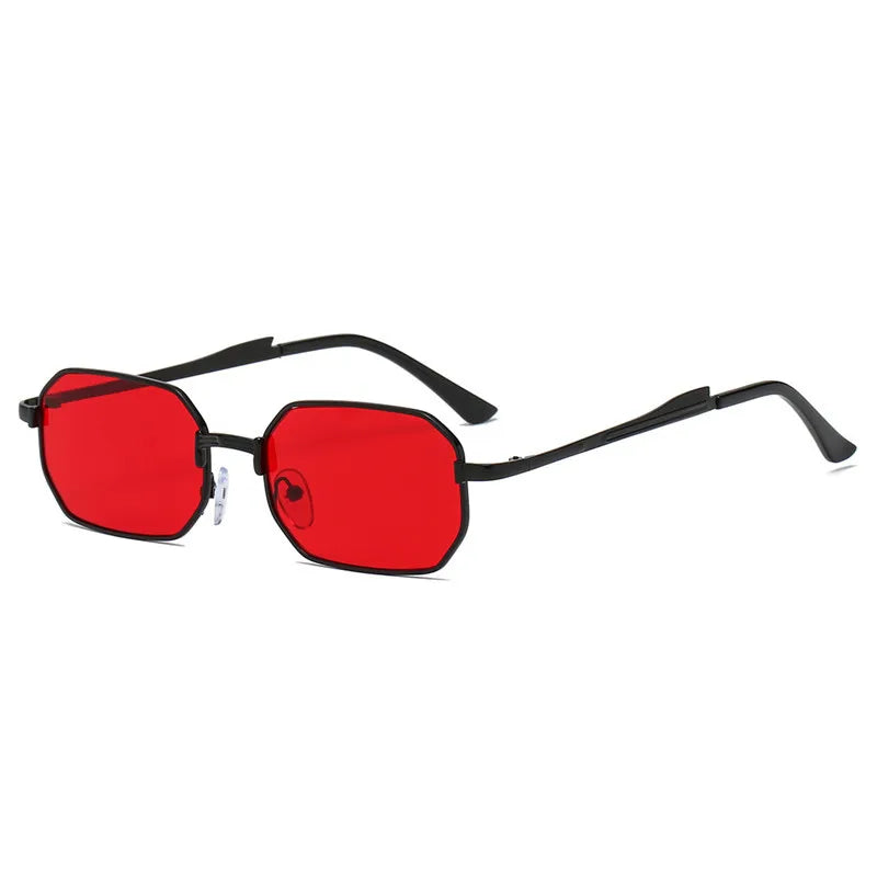 Classic Narrow Metal Sunglasses – Sleek Rectangle Design for Men & Women