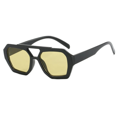 VintEdge Luxe – Square Sunglasses with Double Bridge Design