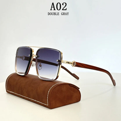 Trendy Vintage Square Sunglasses for Men & Women – Luxe Steampunk Style