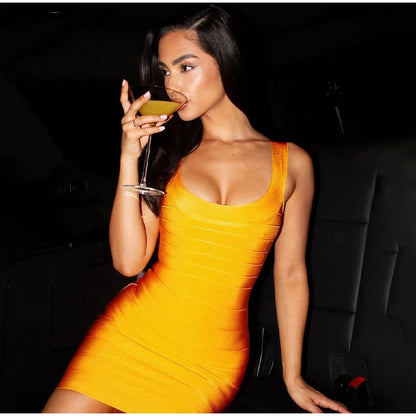 Glam Hour – U-Neck Slim Summer Party Dress
