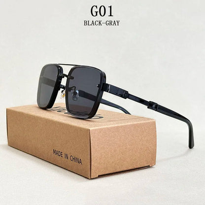 Trendy Vintage Sunglasses – Luxury Square Shades for Men and Women, Zonnebril Style