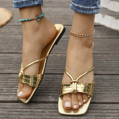 Sexy Strap Flat Sandals for Women – Fashion Summer Shoes for Beach & Casual Outfits