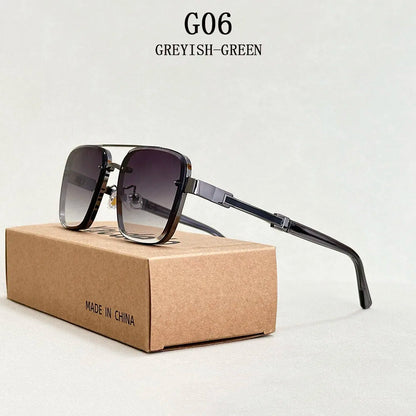 Trendy Vintage Sunglasses – Luxury Square Shades for Men and Women, Zonnebril Style