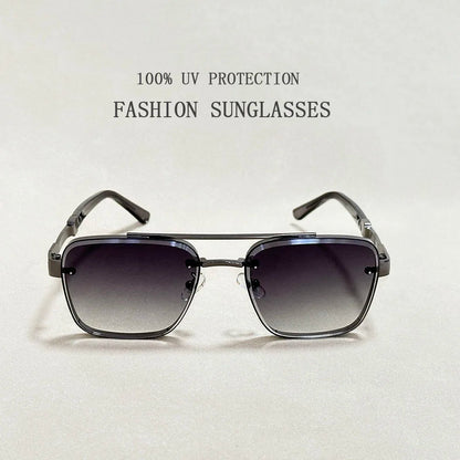 Trendy Vintage Sunglasses – Luxury Square Shades for Men and Women, Zonnebril Style