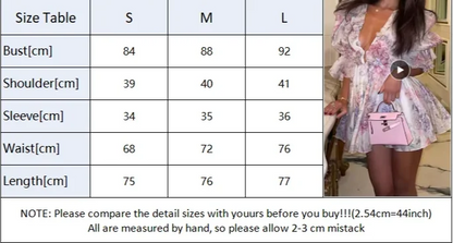 Elegant V-Neck Pleated Dress – High Waist Printed Evening Gown