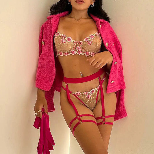 Goddess Lace  Mesh Lingerie Set