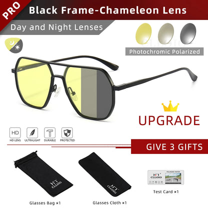 Unisex Aluminum Chameleon Sunglasses – CLLOIO Polarized UV Protection Eyewear