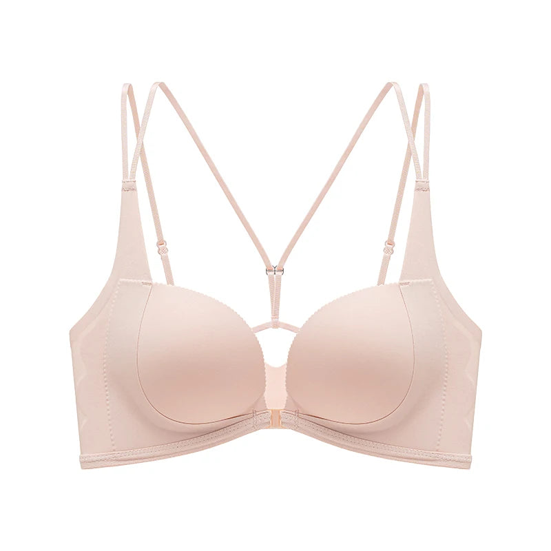 Cross-Back Adjustable Lift Bra – Anti-Sag, Front Closure Sexy Lingerie