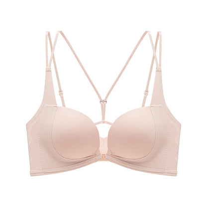 Cross-Back Adjustable Lift Bra – Anti-Sag, Front Closure Sexy Lingerie