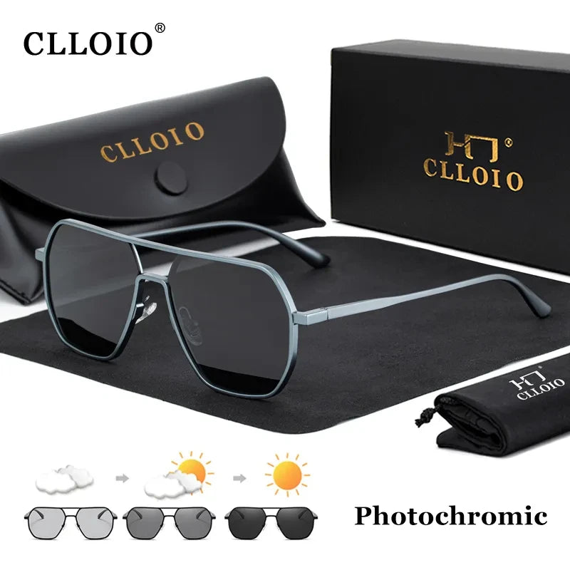 Unisex Aluminum Chameleon Sunglasses – CLLOIO Polarized UV Protection Eyewear
