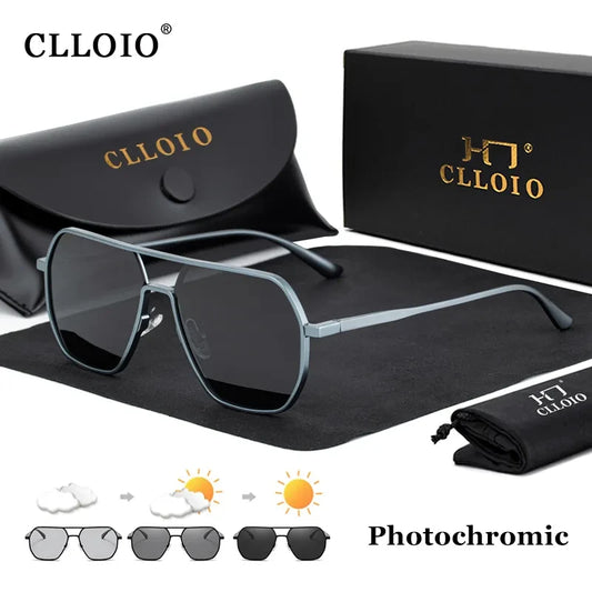 Unisex Aluminum Chameleon Sunglasses – CLLOIO Polarized UV Protection Eyewear