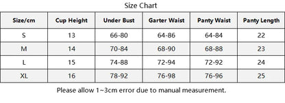 Erotic Elegance – Sheer Lace Embroidered Five-Piece Lingerie Kit for Women
