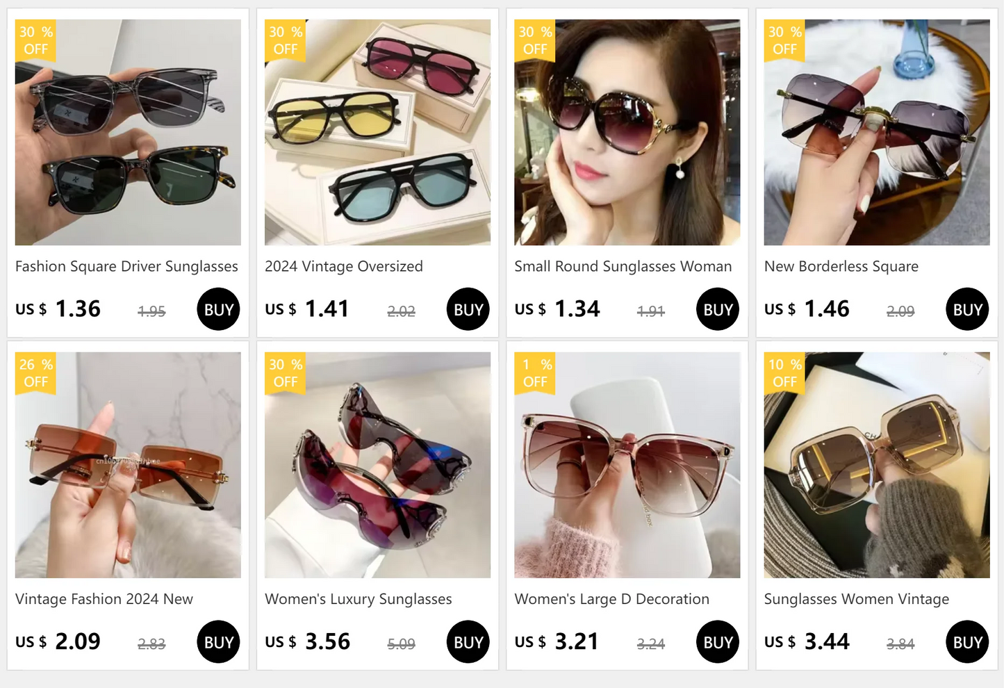 Vintage Big Square Sunglasses – Unisex Half-Metal Frame UV400 Fashion Shades