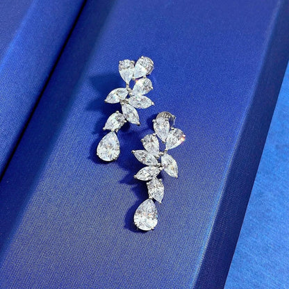 Luxury White Sapphire Drop Earrings – Wedding & Gift Jewelry