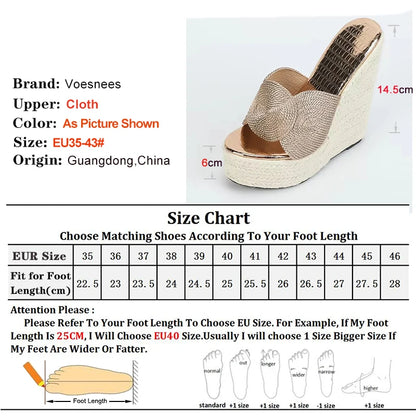 High Platform Straw Wedge Heels – Hot Summer Sandals for Women