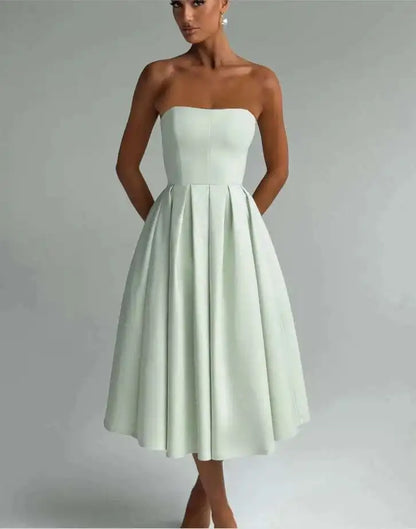 Sexy & Sophisticated: NIDANSSI Strapless Backless Bodycon Dress for Women