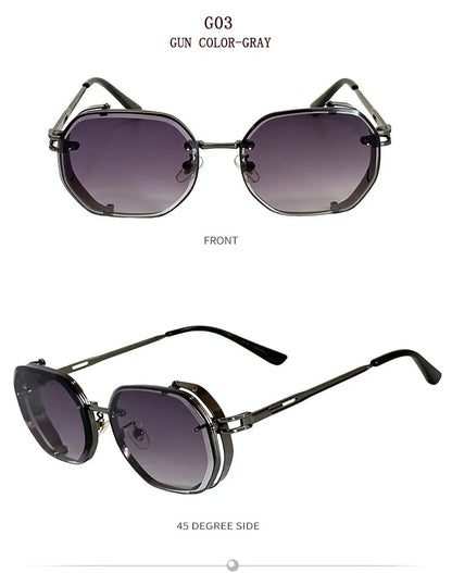Fashionable Steampunk Sunglasses – Bold Square Frames for a Trendy Look