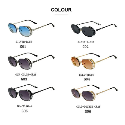 CyberRetro Vibe – Men’s & Women’s Steampunk Polarized Shades