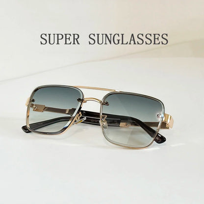 Trendy Vintage Sunglasses – Luxury Square Shades for Men and Women, Zonnebril Style