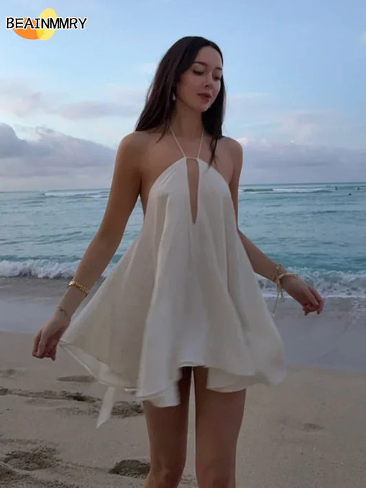 High Street Summer Vestido – Chic Sleeveless Off-Shoulder Dress 2025