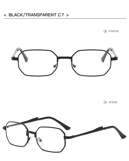 Classic Narrow Metal Sunglasses – Sleek Rectangle Design for Men & Women