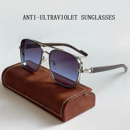 Trendy Vintage Square Sunglasses for Men & Women – Luxe Steampunk Style