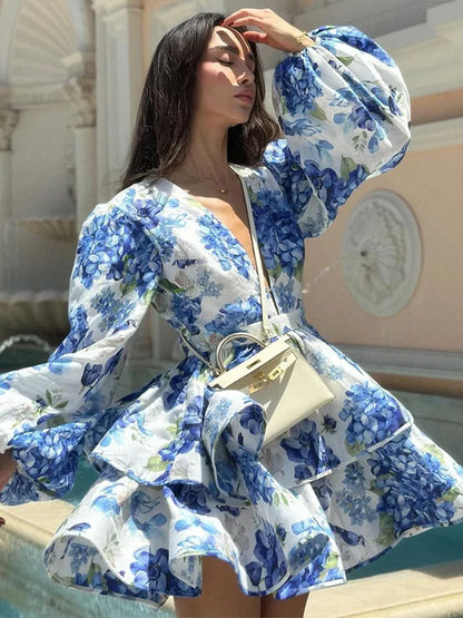 Vibrant Elegance Deep V Dress™