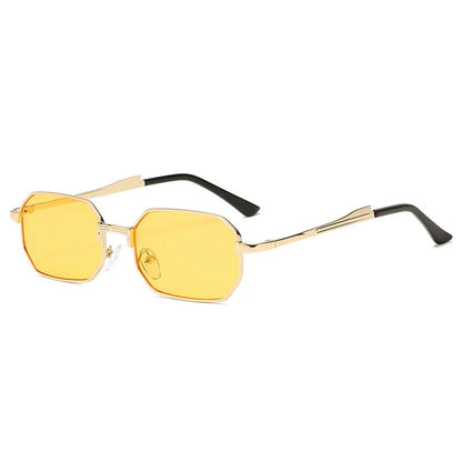 Classic Narrow Metal Sunglasses – Sleek Rectangle Design for Men & Women