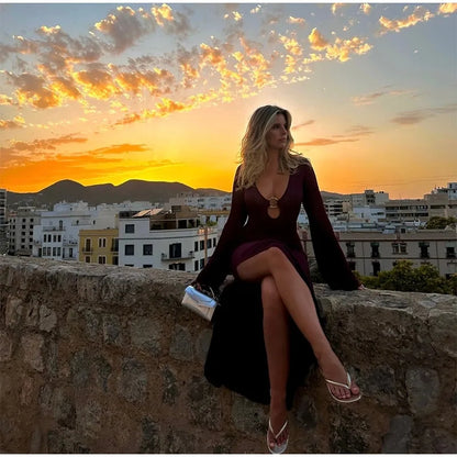 Moonlit Shine – Sexy Backless Sequin Party Dress