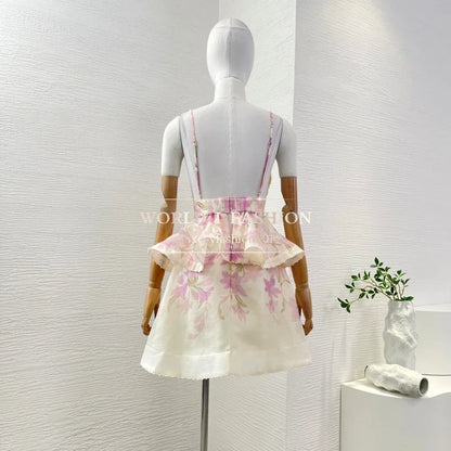 Rosy Days – Pink Violet Sleeveless Ruffle Dress