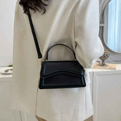 Elegant PU Leather Tote – Small Messenger Shoulder Bag for Ladies