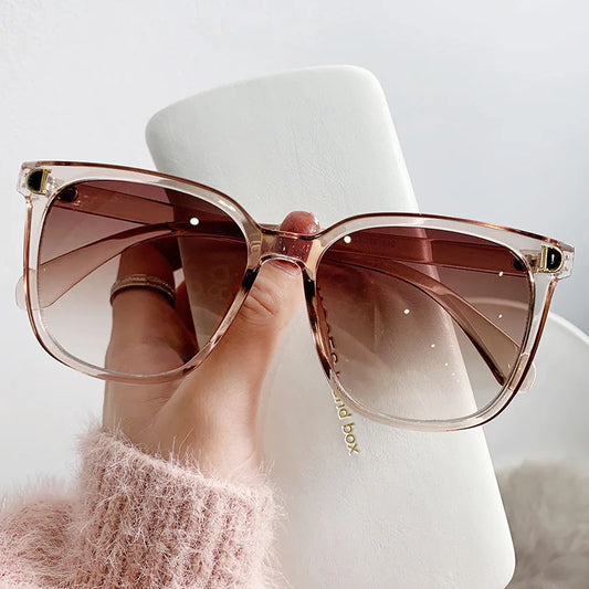 Vintage Oversized Square Sunglasses for Women – Designer-Inspired Gradient Big Frame Shades